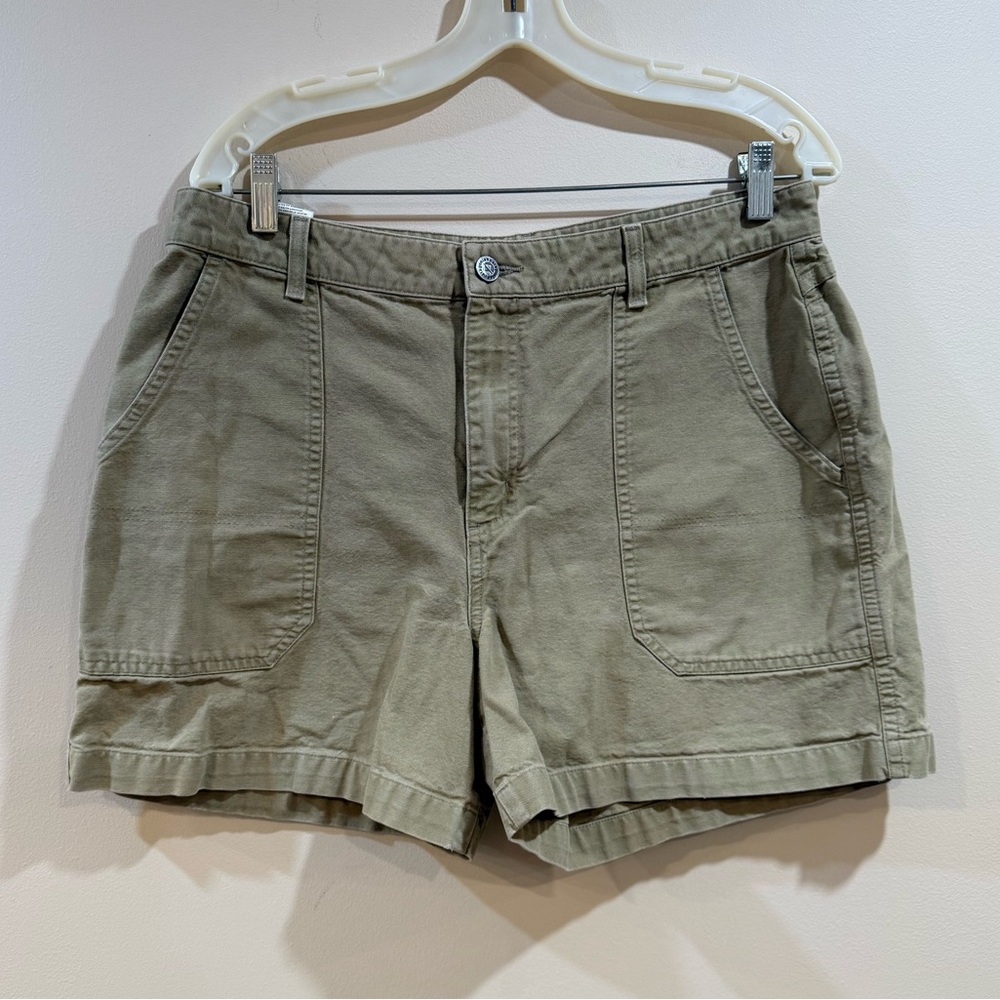 🔥Patagonia Women's Olive Green Utility Shorts Size 14 EC🔥